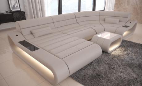 Ledersofa Concept U-Form – Modern & Bequem