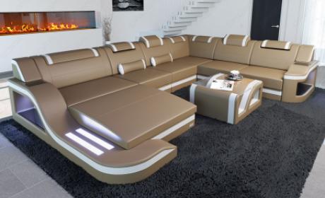 XL Leder Wohnlandschaft Palermo – Komfort & Stil