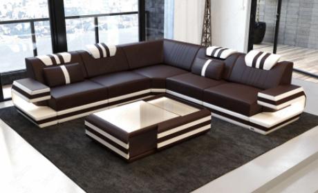 Ecksofa Ragusa – Edles Ledersofa für Ihr Zuhause