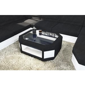 Polster Couchtisch Prato in schwarz - Mineva14 Mikrofaser Stoff