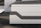 Design Boxspringbett Rina in weiß-grau