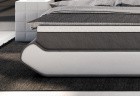Designer Boxspringbett Sevine in weiß-grau