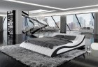 Modernes Designer Bett Gestell Aido in weiß - schwarz