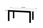 Abmessungen Hochglanz Tisch Parla 210cm