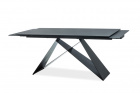 Design Esstisch Westin erweiterbar von 160cm auf 240cm - Tischplatte schwarz matt