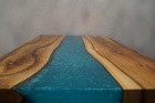 Holztisch Walnuss mit Epoxidharz Füllung