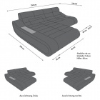 Couch Concept Leder L Form klein sandbeige