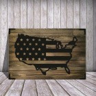 Modernes Holz Wandbild USA