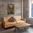 Modernes Holz Wandbild Hirsch
