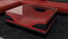 Moderner Couchtisch Monza mit italienischem Design in rot-schwarz