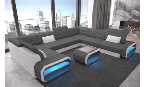 Stoff Wohnlandschaft Verona U-Form