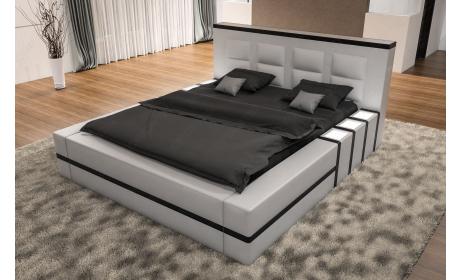 Boxspringbett Asti Weiß/Schwarz 180x200 cm