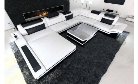 Mini Designer-Wohnlandschaft Mezzo XXL mit LED