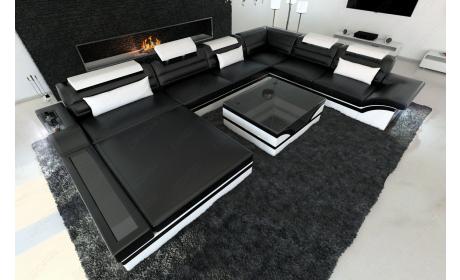 Designer Wohnlandschaft Mezzo XXL mit LED