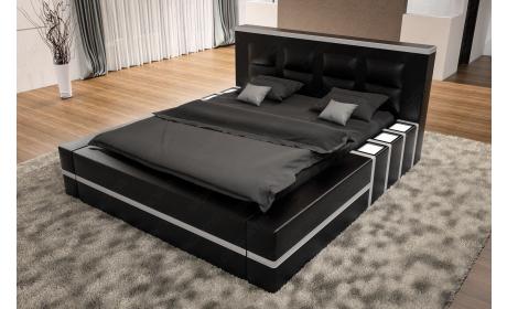 Boxspringbett Asti Schwarz/Weiß 180x200 cm