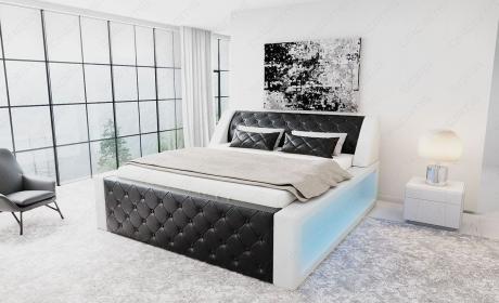 Boxspringbett Arezzo – Schwarz-Weiß Design