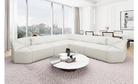L-Form Stoffsofa Cabrera