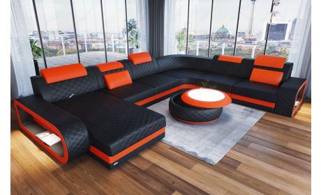 Mini XXL Wohnlandschaft Berlin Leder