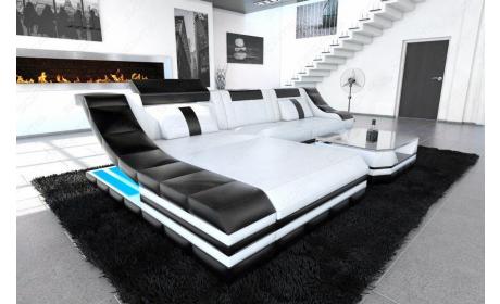 Mini Leder Ecksofa Turino L-Form