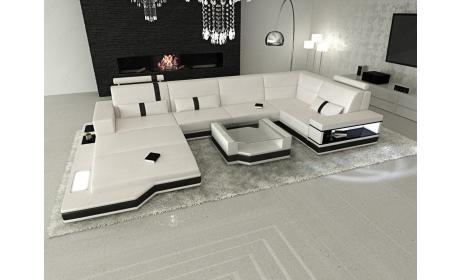 Mini Ledersofa Wohnlandschaft Messana – Komfort & Stil