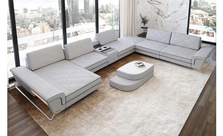 Stoff Wohnlandschaft Bari XXL – Geräumig & Bequem