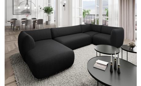 Wohnlandschaft Madrid U-Form Stoff