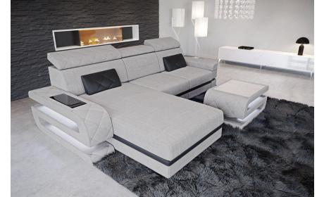 Stoffsofa Bologna L-Form – Modern & Bequem
