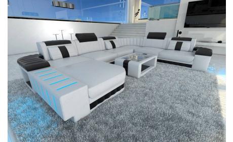 Mini XXL Leder Wohnlandschaft Bellagio