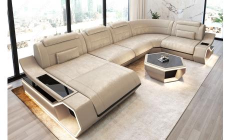 Stoff Wohnlandschaft Toscano U-Form