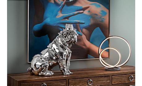 Dekofigur Bulldogge mit Hut – Stilvolle Dekoration