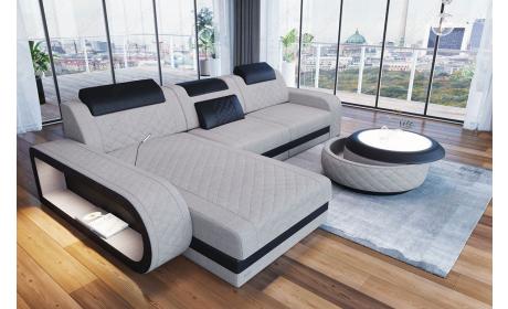 Mini Stoffsofa Berlin L-Form