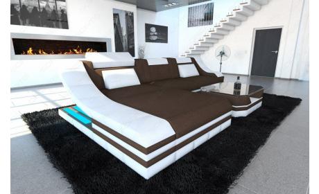 Mini Stoffcouch Turino L-Form mit LED