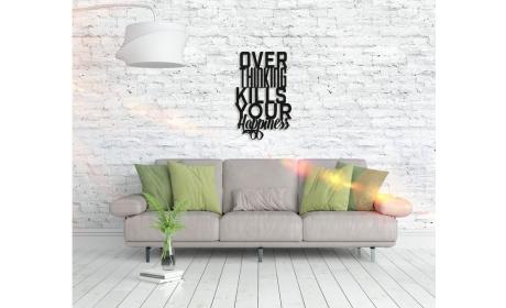Metall Wandbild "Over Thinking" – Kreative Wandkunst