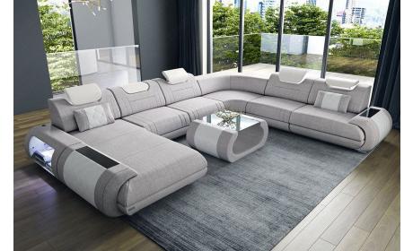 XXL Stoff Wohnlandschaft Rimini – Modern & Bequem