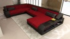 Stoff Couch Matera XXL in rot Mineva 20
