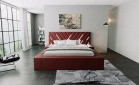 Boxspringbett Contrada in rot mit LED Beleuchtung