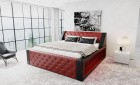 Luxus Design Bett Arezzo in rot