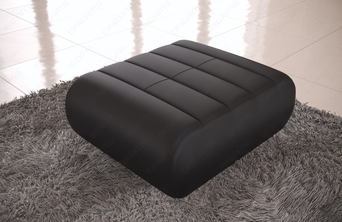 Leder Hocker für Sofa Concept - Breite: 111cm x Höhe: 40cm x Tiefe: 95cm