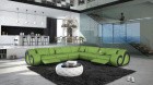 Designersofa Nesta L-Form XXL mit Relaxfunktion grün