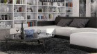 modernes Sofa in weiss-schwarz