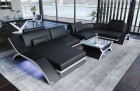 Leder Sofa Calabria U Form mit Multifunktionskonsole