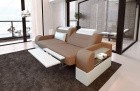 2 Sitzer Couch Sofa Parma in taupe - Mineva21 - Die LED Beleuchtung, USB Anschluss und Relaxfunktion sind optional erhältlich.