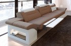 3 Sitzer Couch Sofa Monza elektrische Relaxfunktion in taupe - Mineva 21 - Die Relaxfunktion ist optional erhältlich.