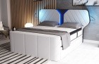 Design Luxus Boxspringbett Nizza in weiß-schwarz. Verschiedene Liegemaße und Farben wählbar.