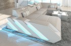 Wohnlandschaft Apollonia U Form Sofa in beige-Weiß