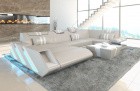 Sofa Wohnlandschaft Apollonia U Form beige-weiss