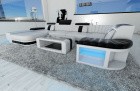 Sofa Wohnlandschaft Bellagio U Form weiss-schwarz