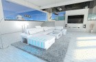 Sofa Wohnlandschaft Bellagio U Form weiss-weiss