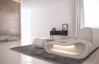 Couch Concept Ledersofa Ecksofa in L Form lang beige