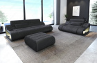 Design Samtstoff Couch Garnitur Concept 2-1 in dunkelgrau - SunVelvet1030